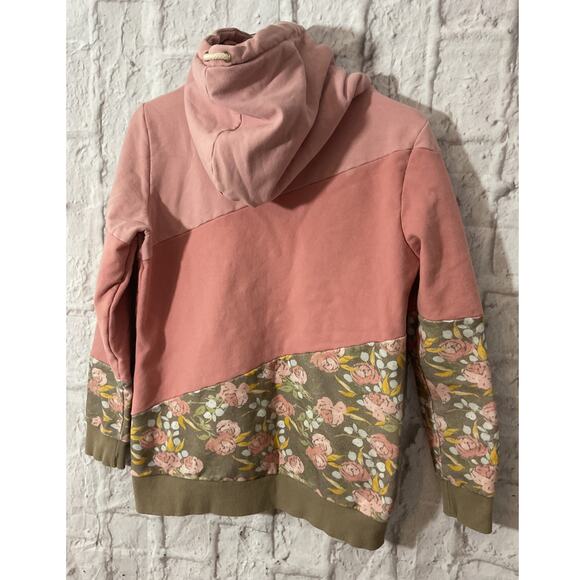ampersand & avenue Hoodie Pink Flowers Floral Size Large - Picture 5 of 7